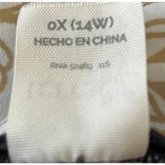 TERRA & SKY COLD SHOULDER CAP SLV PULL-OVER TOP, WOMENS, 0X (14W), BLACK/GREY - Picture 11 of 12